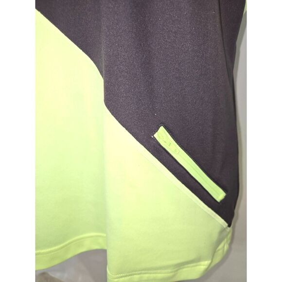 FILA Women's Performance Running Shirt Yellow/Black with Zippered Pocket Size XL - Picture 4 of 5